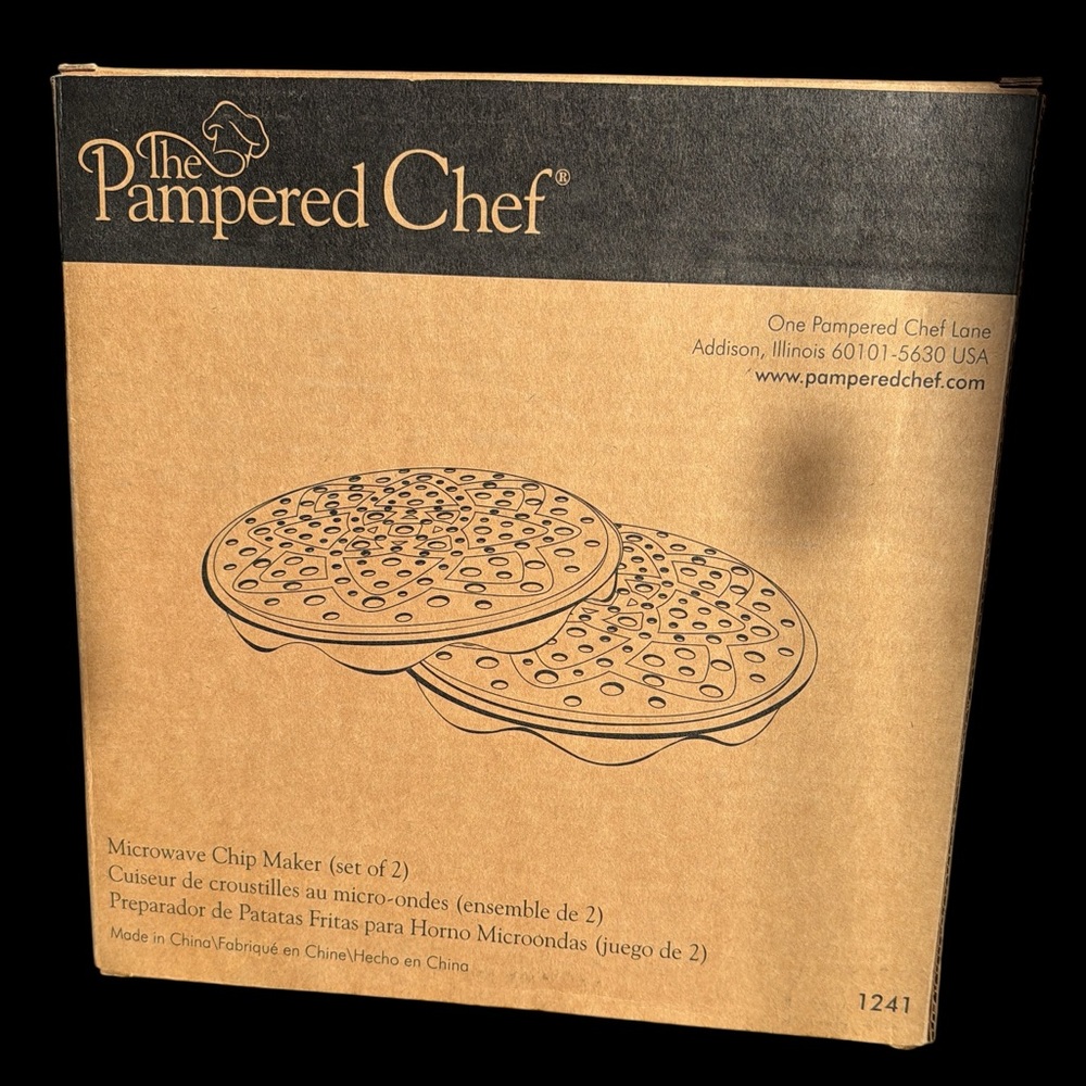 Pampered Chef Brown Microwave Chip Maker